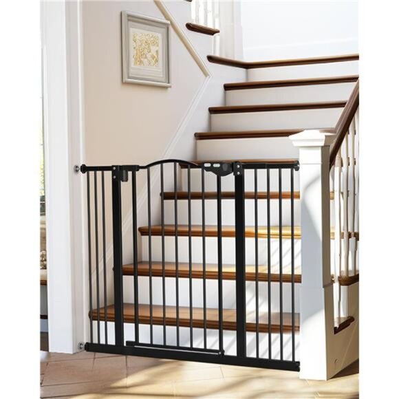 39.6” Dog Gate for Stairs & Doorways,30" Tall Baby Gate Pressure Mount Pet Gates